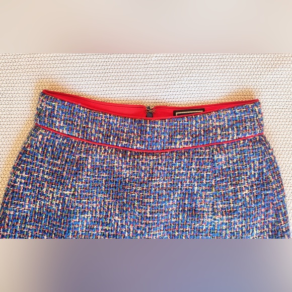 J. CREW Fluted Blue & Red A-Line Skirt Autumn Tweed 19” - Picture 9 of 16